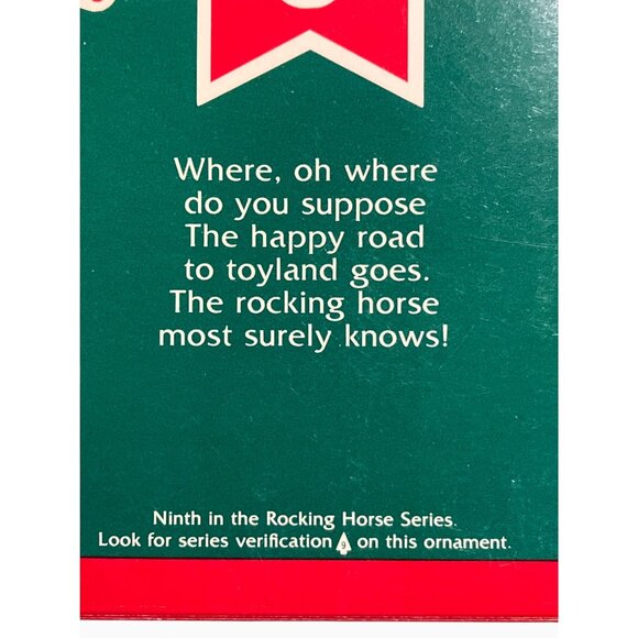 Hallmark Keepsake Ornament Rocking Horse Series 1989 Handcrafted Collectible - Picture 4 of 10